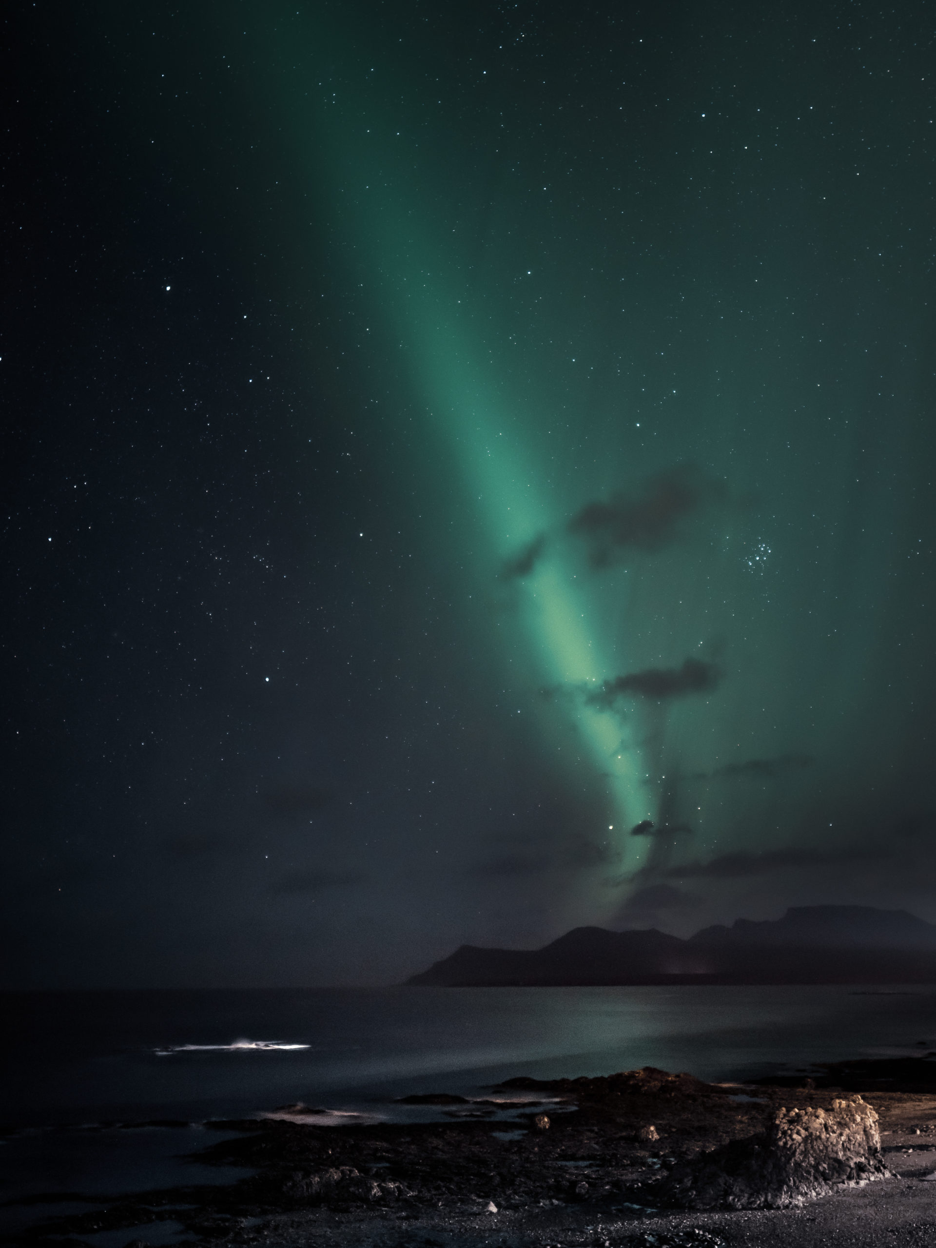 Aurores boréales en islande