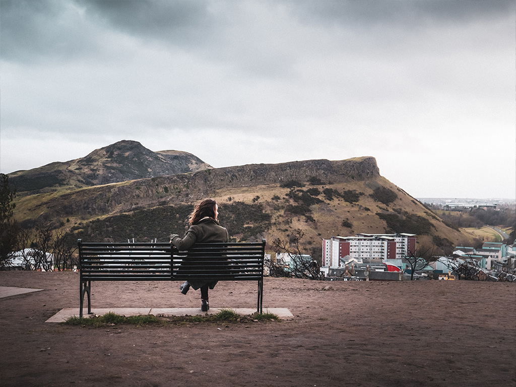 La vue sur Arthur's seat est impressionnante depuis Carlton hill