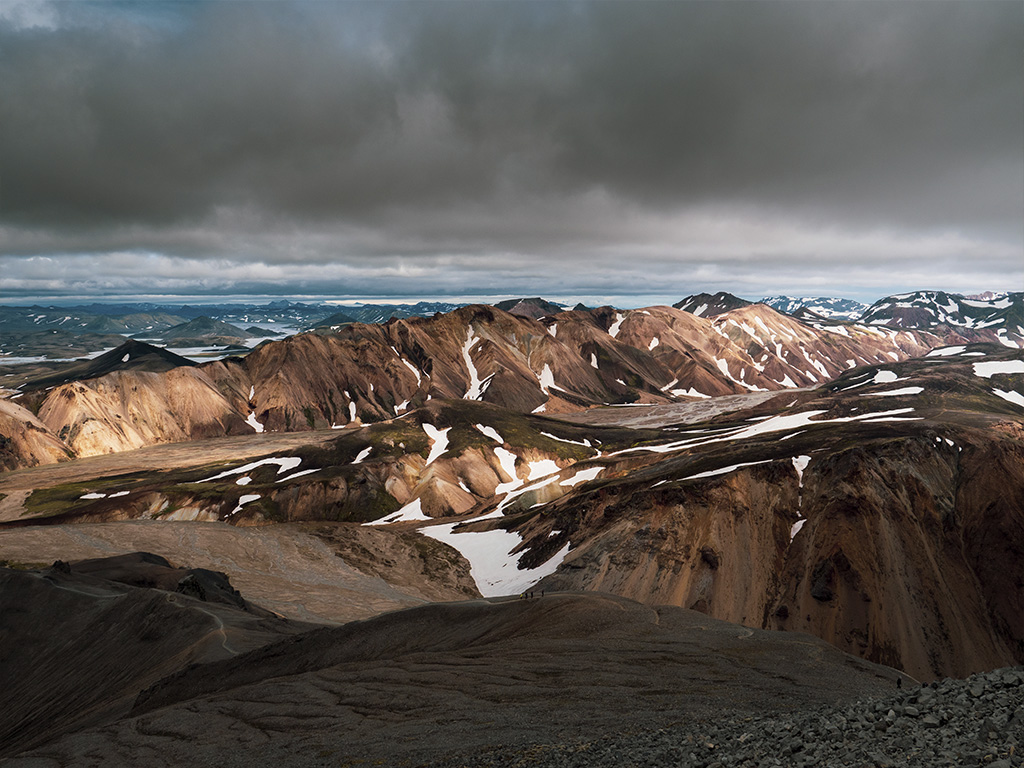 la vue depuis le sommet de Blahnukur