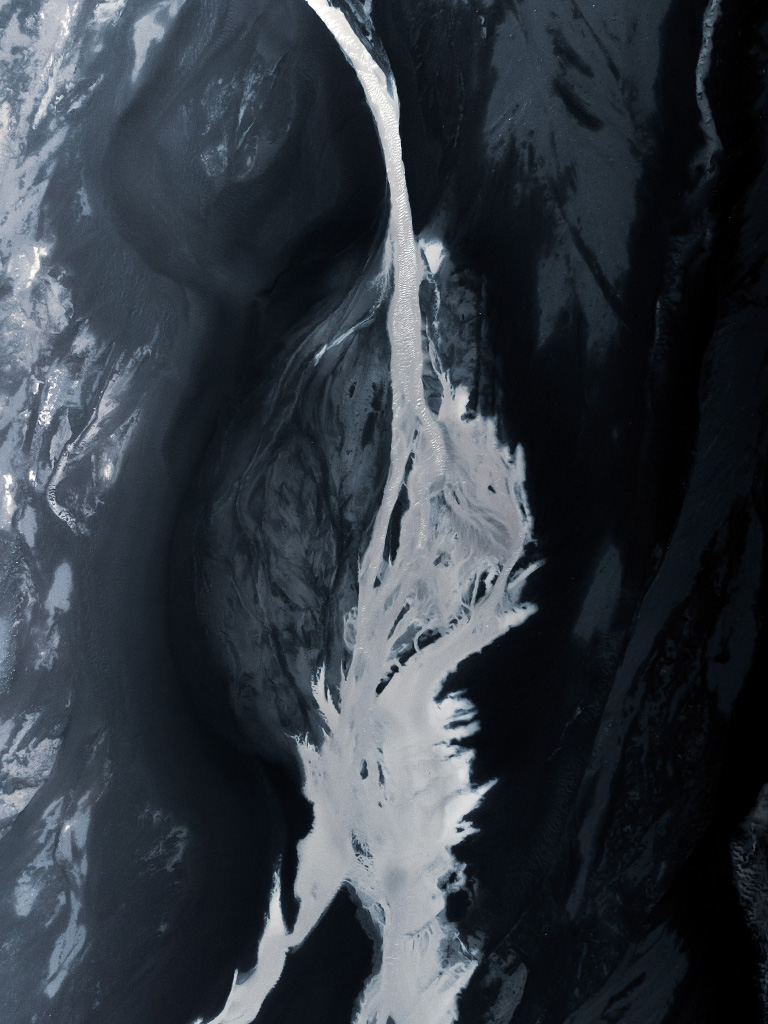 Les lits de rivières en islande