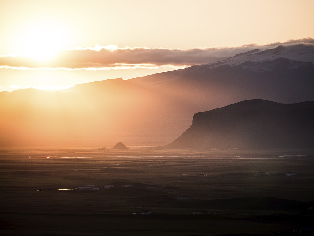Coucher de soleil en islande