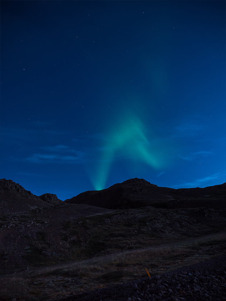 Aurores boréales en été