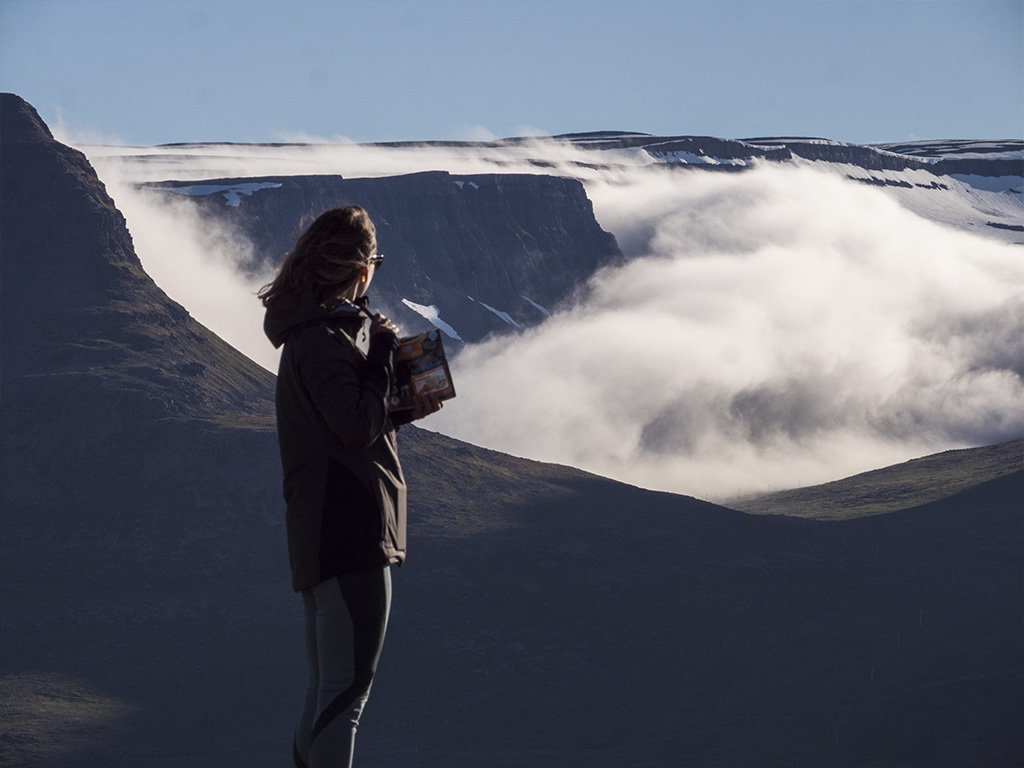 Prendre une pause pendants le road trip et manger face aux paysages incroyables en islande