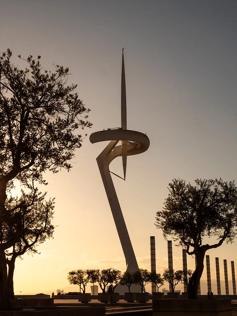 L'anneau Olympique de Barcelone. Construit pour les jeux olympiques de 1992.