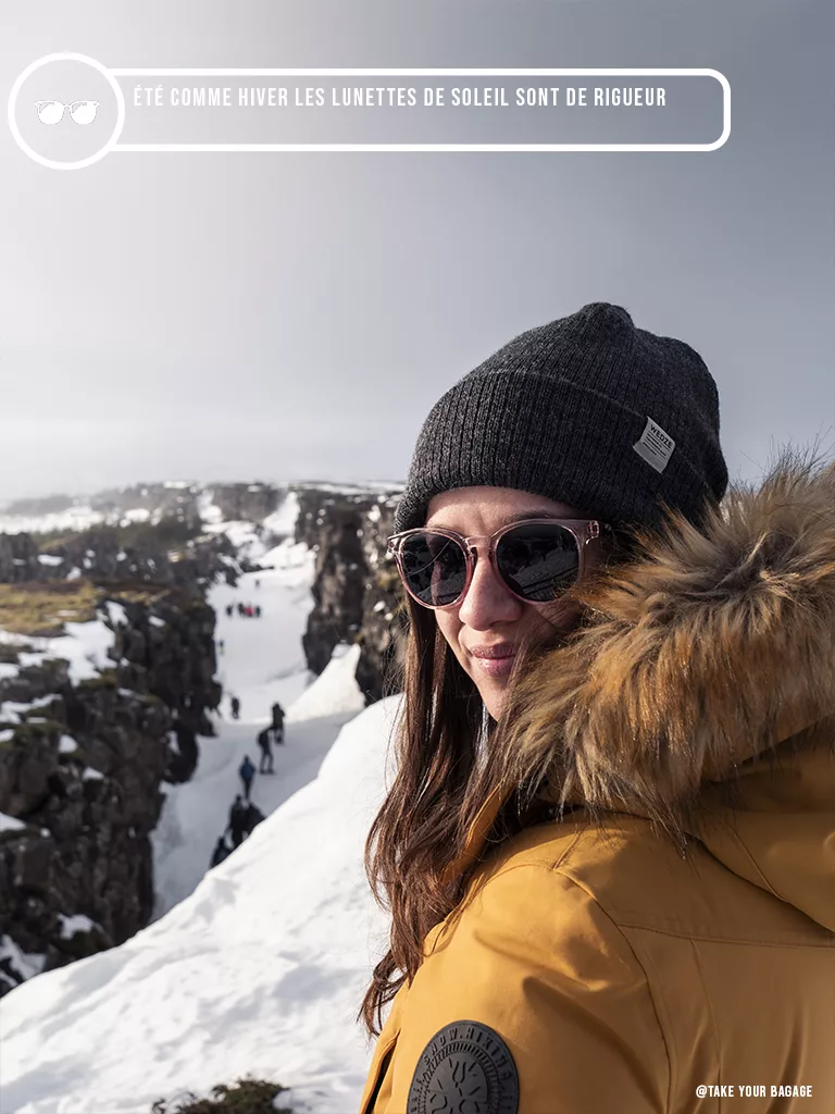 Les lunettes de soleil sont importantes même en Islande !