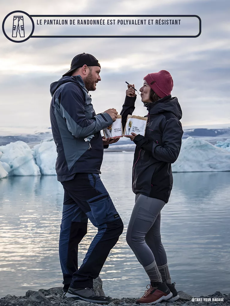 Le pantalon de randonnée est résistant et polyvalent pour un voyage en Islande