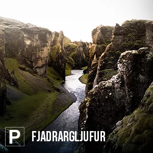 Le célèbre canyon de Justin bieber. Parking et péages en islande