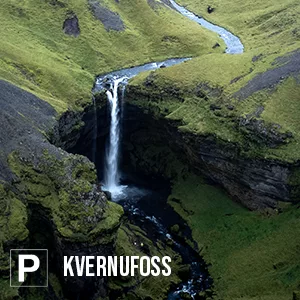 Parking kvernufoss à côté de Skogafoss