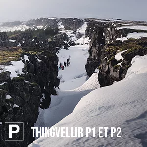 parking de thingvellir dans le cercle d'or