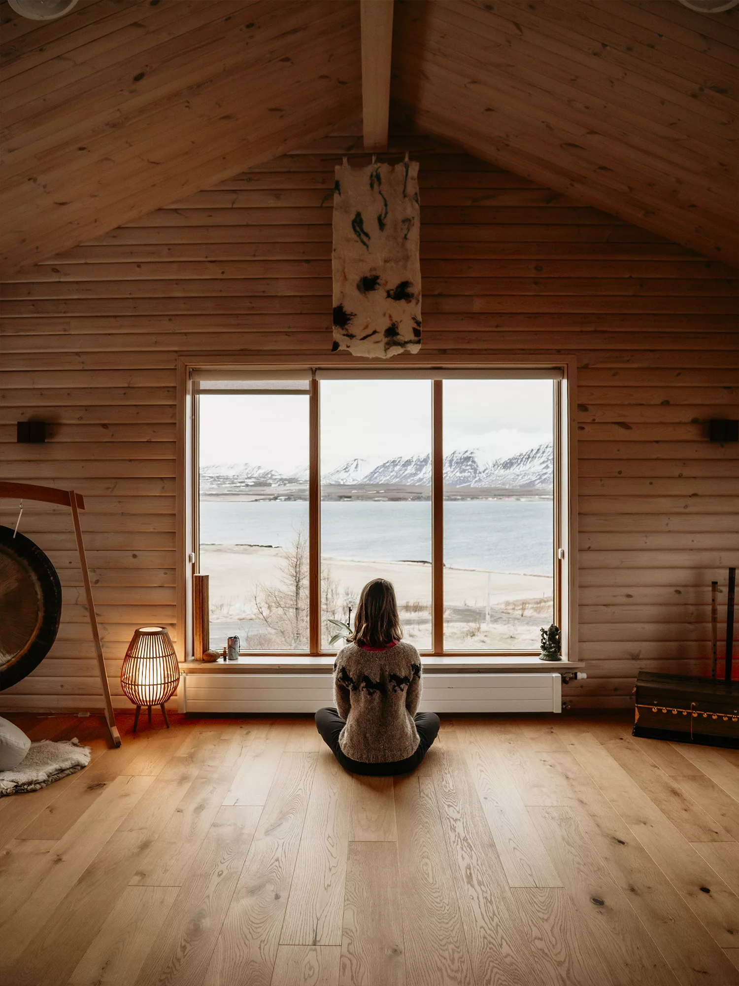 Idéale pour se ressourcer le Helgafell retreat center à une salle de yoga